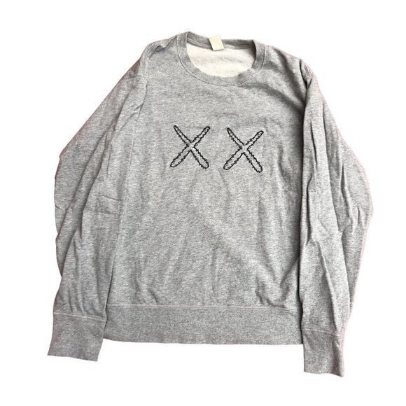 Rare Kaws X Uniqlo Sesame Street Sweater Large Gray - Picture 4 of 8
